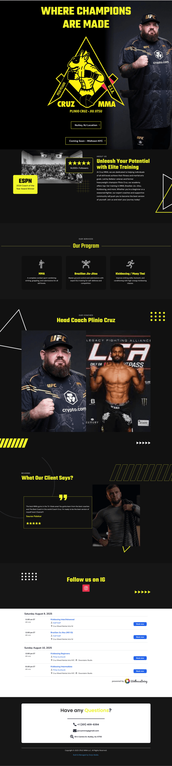 Cruz MMA website