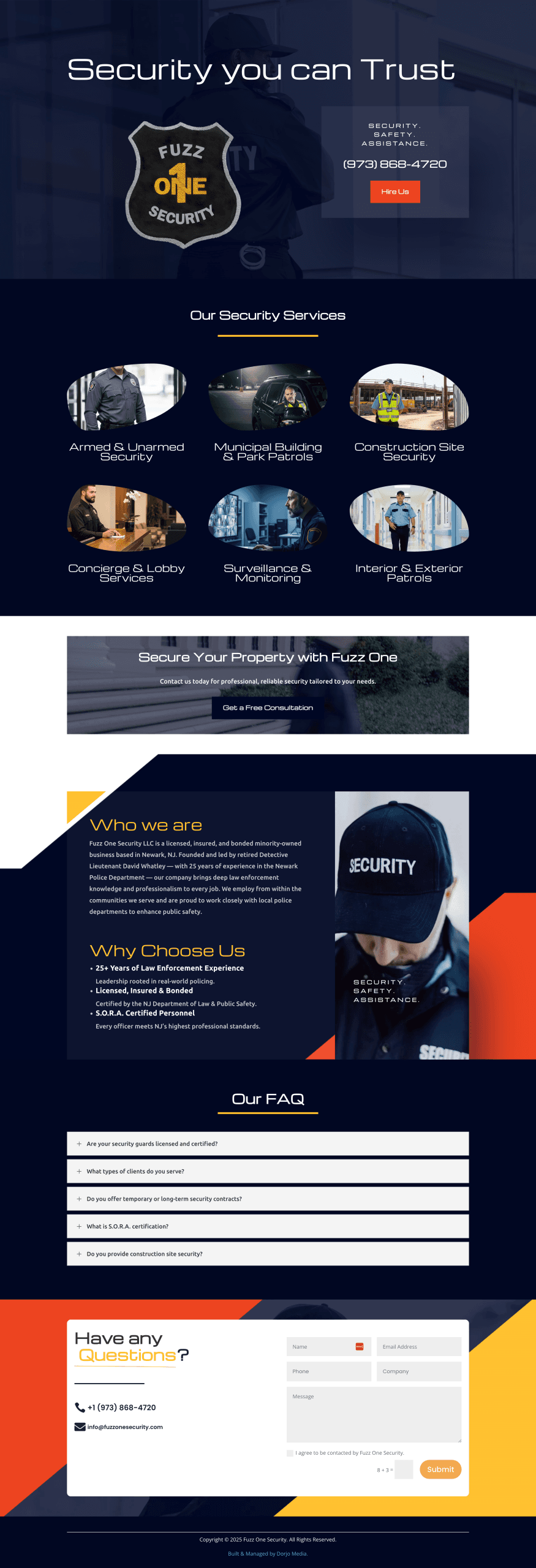 Fuzz One Security website screenshot