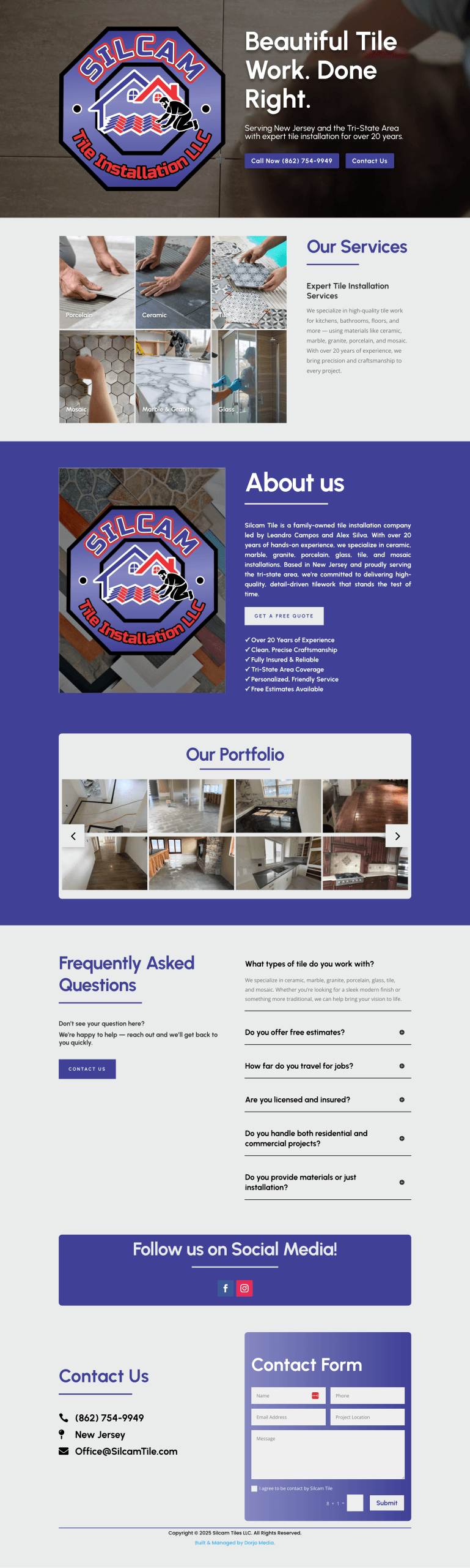 Silcam Tile website screenshot